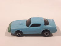 Vintage 1980 Kidco Key Cars Firebird Light Blue Plastic Body Die Cast Toy Car Vehicle