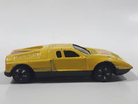 Vintage Lintoy Mercedes Benz C111 Yellow Die Cast Toy Car Vehicle - Made in Hong Kong