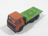 Vintage Playart Flatbed Girder Truck Orange and Green Toy Car Vehicle