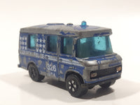 Vintage PlayArt Mercedes Benz Fourgon Van Bus County Police 326 Blue Die Cast Toy Car Vehicle