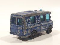 Vintage PlayArt Mercedes Benz Fourgon Van Bus County Police 326 Blue Die Cast Toy Car Vehicle