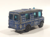 Vintage PlayArt Mercedes Benz Fourgon Van Bus County Police 326 Blue Die Cast Toy Car Vehicle