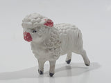 Vintage 1980s White Sheep No. 915 1 1/4" Tall Toy Figure Made in Hong Kong