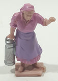 Vintage Milk Maid in Pink Dress 2 1/8" Tall Toy Figure