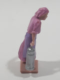 Vintage Milk Maid in Pink Dress 2 1/8" Tall Toy Figure