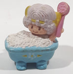 Vintage 1980s Kenner Strawberry Shortcake Angel Cake In Bubble Bath Tub 2 1/4" Tall Toy Figure