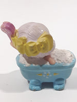 Vintage 1980s Kenner Strawberry Shortcake Angel Cake In Bubble Bath Tub 2 1/4" Tall Toy Figure