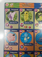 1999 Burger King Nintendo Pokemon Movie 9 Card Uncut Sheet #16