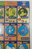 1999 Burger King Nintendo Pokemon Movie 9 Card Uncut Sheet #16