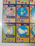 1999 Burger King Nintendo Pokemon Movie 9 Card Uncut Sheet #16