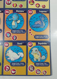 1999 Burger King Nintendo Pokemon Movie 9 Card Uncut Sheet #16