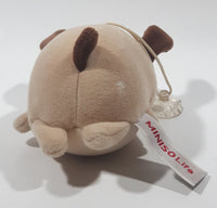 Miniso Life Brown Dog 5" Long Toy Stuffed Plush with Suction Cup Hanger