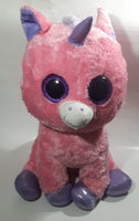 2014 Ty Beanie Boos Unicorn Magic Pink Large 20" Tall Toy Stuffed Plush