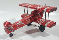 Vintage Coca Cola Can 7" Long Bi-Plane Airplane Folk Art Sculpture