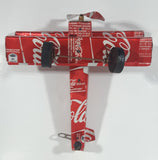 Vintage Coca Cola Can 7" Long Bi-Plane Airplane Folk Art Sculpture