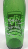Vintage 1960s 7up 10 oz Green Glass 9 1/2" Soda Pop Bottle Chipped