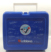 Loblaws Schneiders Toronto Blue Jays MLB Baseball Team Autograph Themed Blue Plastic Lunch Box Container