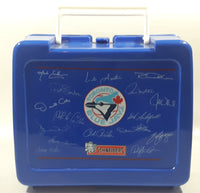 Loblaws Schneiders Toronto Blue Jays MLB Baseball Team Autograph Themed Blue Plastic Lunch Box Container