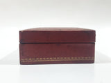 Vintage 1966 Red Embossed Leather Wood Tudor Submariner Watch Box with Rose Emblem