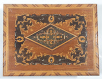 Vintage Reuge Inlaid Wood Musical Jewelry Box