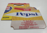 Vintage Pepsi Cola 10 Ounce King Size 6 Pack Glass Bottle Cardboard Carrying Case
