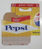 Vintage Pepsi Cola 10 Ounce King Size 6 Pack Glass Bottle Cardboard Carrying Case