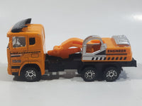 King Power Engineer Excavator Hauling Truck Yellow Plastic and Metal Die Cast Toy Car Vehicle
