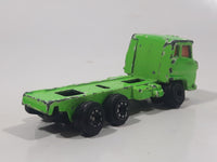 Vintage Cabover Semi Truck Bright Green Die Cast Toy Car Vehicle