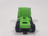 Vintage Cabover Semi Truck Bright Green Die Cast Toy Car Vehicle