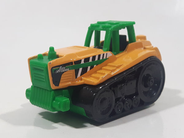 2014 Matchbox MBX Construction Seed Shaker Yellow and Green Die Cast Toy Car Vehicle