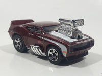 2004 Hot Wheels First Editions Tooned '69 Camaro Maroon Die Cast Toy Car Vehicle
