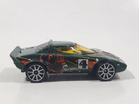 2004 Hot Wheels Tiki Torchers Lancia Stratos #4 Green Die Cast Toy Car Vehicle