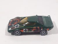 2004 Hot Wheels Tiki Torchers Lancia Stratos #4 Green Die Cast Toy Car Vehicle