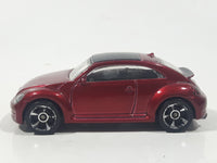 2012 Hot Wheels Volkswagen New Beetle Metalflake Dark Red Die Cast Toy Car Vehicle