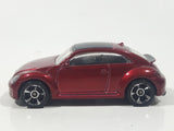 2012 Hot Wheels Volkswagen New Beetle Metalflake Dark Red Die Cast Toy Car Vehicle