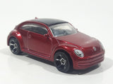 2012 Hot Wheels Volkswagen New Beetle Metalflake Dark Red Die Cast Toy Car Vehicle