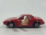 Vintage Soma Pontiac Fiero Turbo Red Die Cast Toy Car Vehicle with Opening Doors