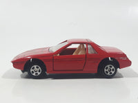 Vintage Soma Pontiac Fiero Turbo Red Die Cast Toy Car Vehicle with Opening Doors