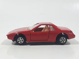 Vintage Soma Pontiac Fiero Turbo Red Die Cast Toy Car Vehicle with Opening Doors