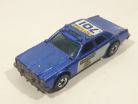 1985 Hot Wheels Sheriff Patrol Metalflake Blue Die Cast Toy Cop Police Car Vehicle