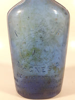 Antique The Chas H. Phillips Chemical Company Milk Of Magnesia 7 1/2" Tall Cobalt Blue Medicine Bottle Glenbrook Conn