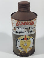 Vintage Hard To Find Castrol HD Brake Fluid 12 Oz 5 5/8" Tall Metal Can