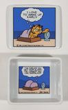 Vintage 1981 Enesco United Features Syndicate Garfield I Love To Wake Up Early Porcelain Trinket Box