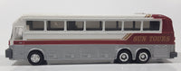 1994 Road Champs Tour Buses Eagle Coach Bus Sun Tours Canyonlands White and Red Die Cast Toy Car Vehicle