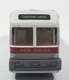 1994 Road Champs Tour Buses Eagle Coach Bus Sun Tours Canyonlands White and Red Die Cast Toy Car Vehicle