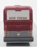 1994 Road Champs Tour Buses Eagle Coach Bus Sun Tours Canyonlands White and Red Die Cast Toy Car Vehicle