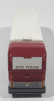 1994 Road Champs Tour Buses Eagle Coach Bus Sun Tours Canyonlands White and Red Die Cast Toy Car Vehicle