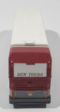 1994 Road Champs Tour Buses Eagle Coach Bus Sun Tours Canyonlands White and Red Die Cast Toy Car Vehicle