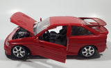 Maisto Ford Escort RS Cosworth Red 1/24 Scale Die Cast Toy Car Vehicle with Opening Doors Hood and Hatch