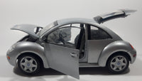 Maisto Volkswagen New Beetle Silver 1/18 Scale Die Cast Toy Car Vehicle with Opening Doors Hood and Hatch